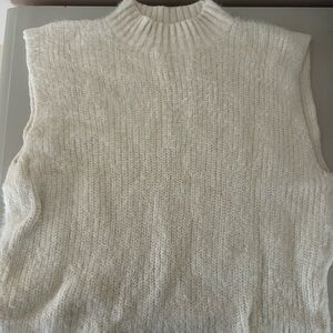 Fuzzy mock neck sweater